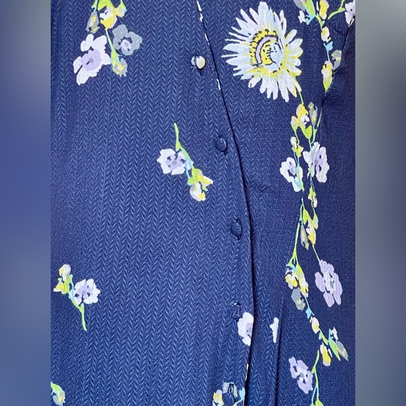 Free People Lost In You Midi Low High Floral Dress Large - Picture 5 of 11